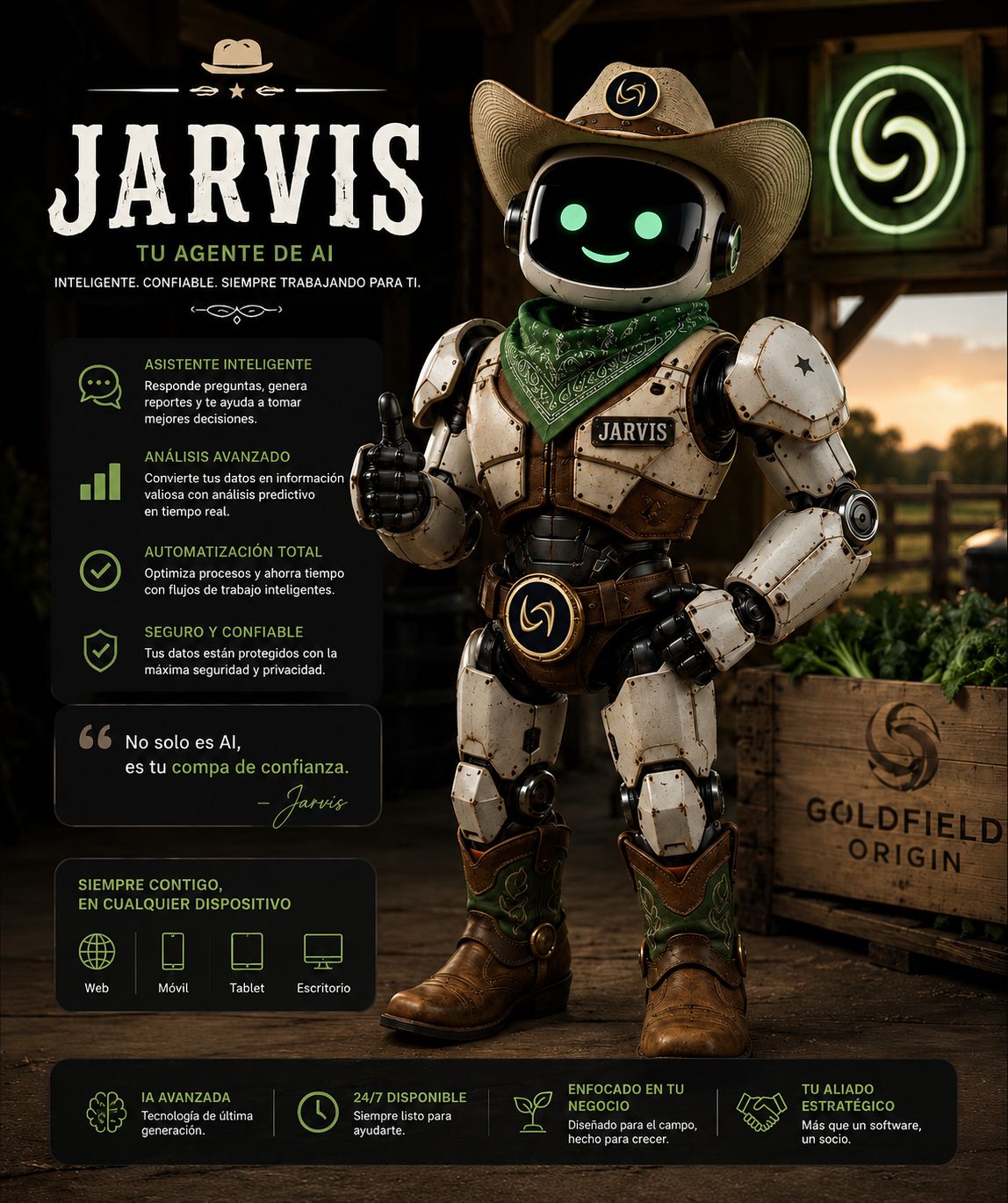 JARVIS, el agente de inteligencia artificial de Goldfield Origin